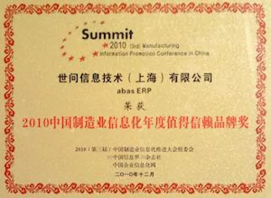 Bild: abas-ERP auf der „Manufacturing Conference“ in Peking gleich zweimal ausgezeichnet