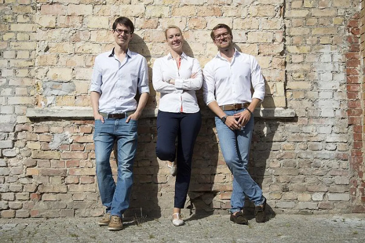 Die Gründer von belsonno: von links Jochen Cuntz (30), Jana Seibt (32), Gerrit Hinsdick (29)