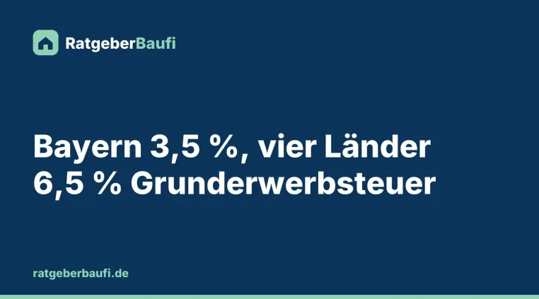 Bild: In welchem Bundesland ist die Grunderwerbsteuer am niedrigsten? Alle 16 Steuersätze 2026