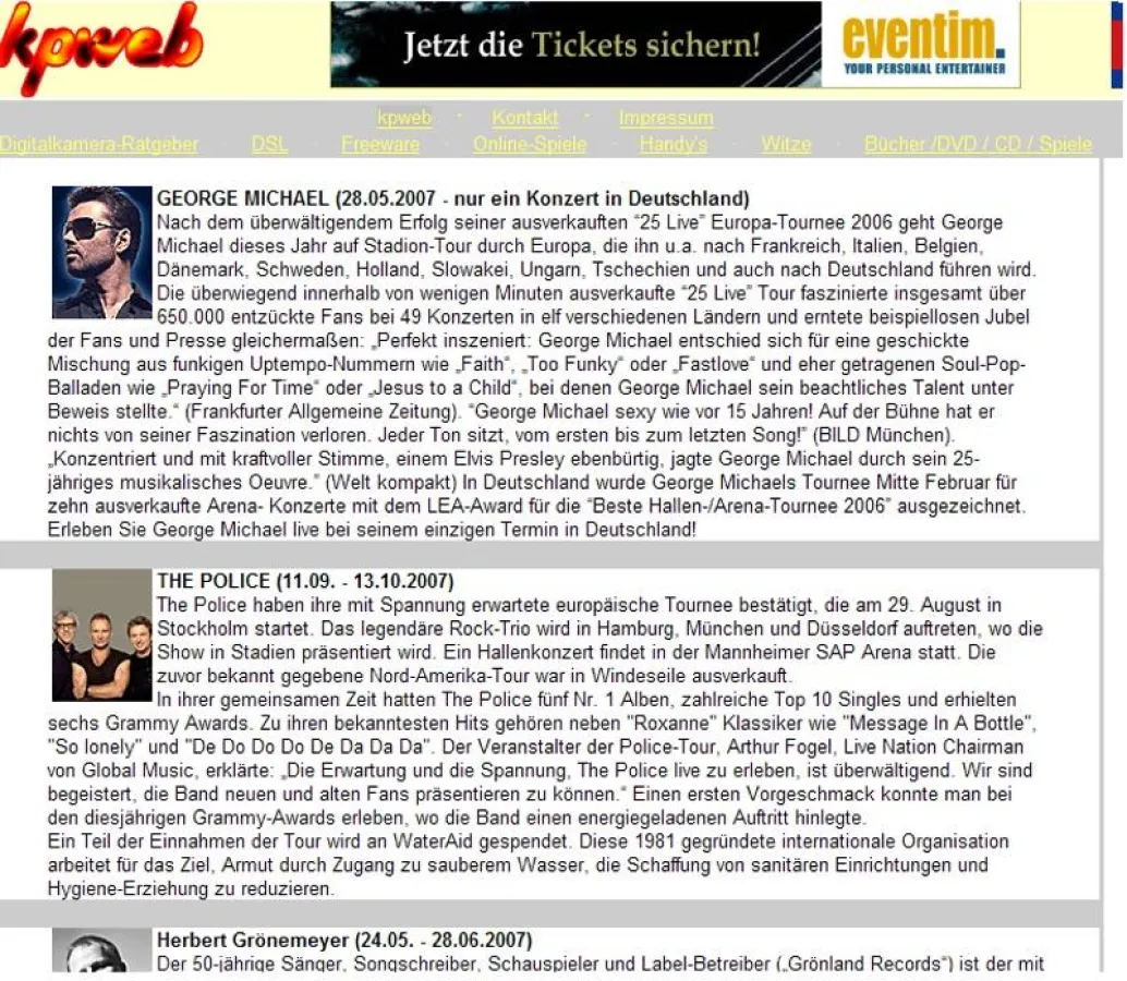 Ticketservice auf kpweb.de