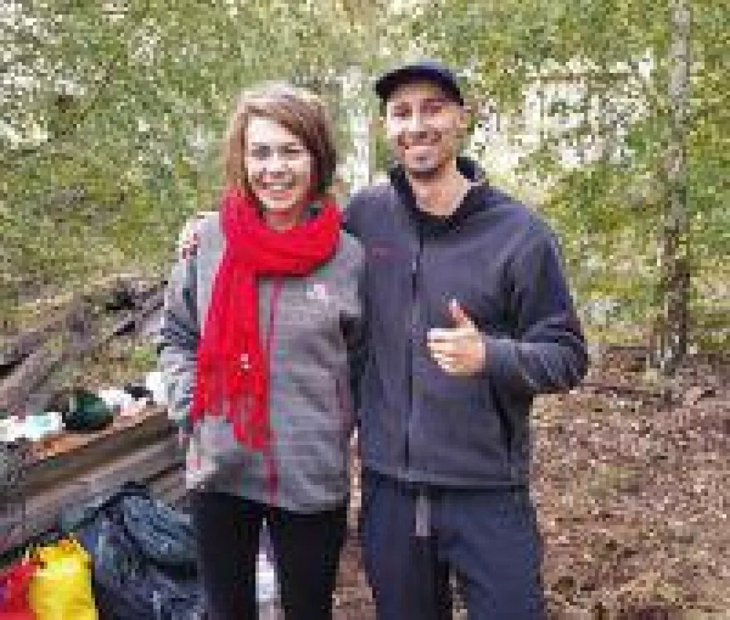 Benjamin Arlet und Ronja von Rönne bei den Dreharbeiten