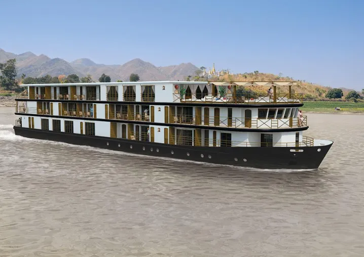 Noch fünf Monate bis zur Jungfernfahrt: Sanctuary Ananda auf dem Ayeyarwady-Fluss in Burma Bild: Noch fünf Monate bis zur Jungfernfahrt: Sanctuary Ananda auf dem Ayeyarwady-Fluss in Burma