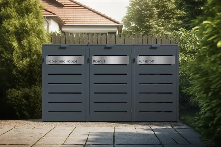 Bild: Mülltonnenboxen sind stilvolle Lösungen für jeden Garten