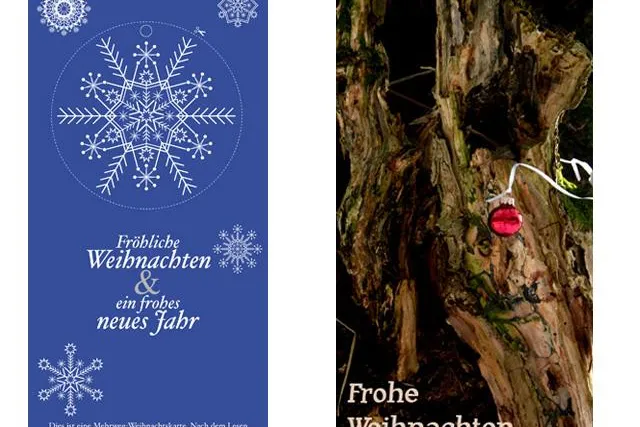 Nachhaltige Weihnachtskarten für Unternehmen Bild: Nachhaltige Weihnachtskarten für Unternehmen