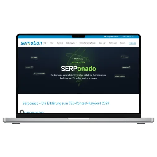 „Fast minütlich wurde die komplette Top-10 ausgetauscht" Ein Interview über den Serponado-SEO-Contest 2026 Bild: „Fast minütlich wurde die komplette Top-10 ausgetauscht" Ein Interview über den Serponado-SEO-Contest 2026