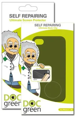 Bild: Trendwerk77 startet die Marke Doc Green mit selbstreparierenden Schutzfolien und Back Clips für iPhone 4/4S