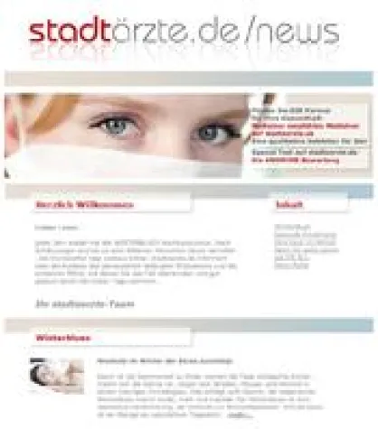 Bild: NEU: stadtaerzte.de startet Newsletter – der persönlicher Gesundheitsbegleiter jeden Monat kostenfrei