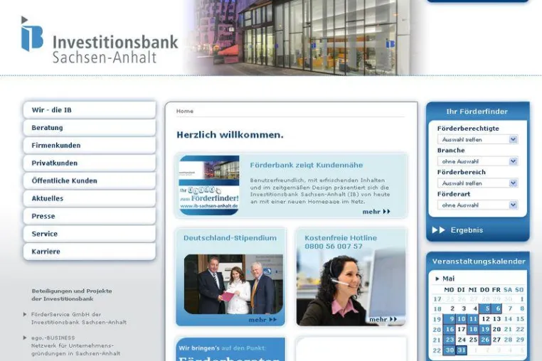 Bild: Relaunch Investitionsbank Sachsen-Anhalt unter Verwendung von TYPO3 CMS