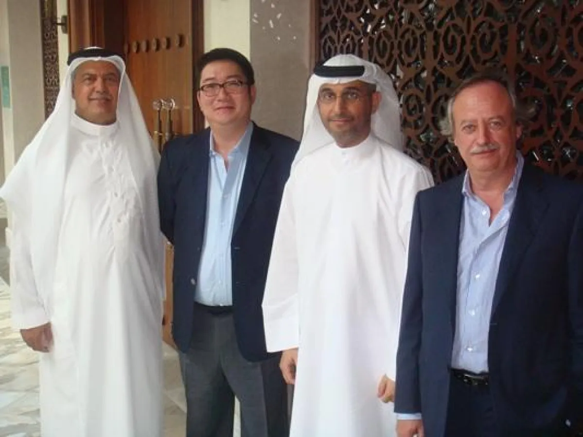 Von links nach rechts: Hamdan Al Hamdan, Jongho Park, Mohamed Al Muhairy, Maurizio Butti