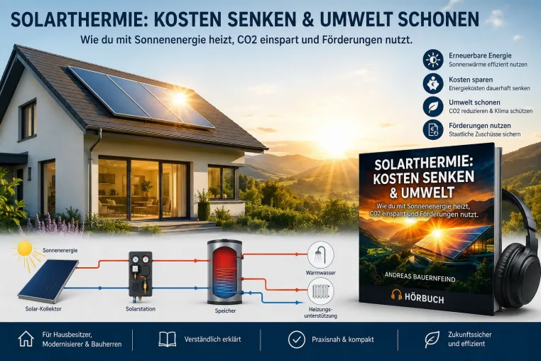 Bild: Solarthermie verständlich erklärt: Hörbuch unterstützt Hausbesitzer bei der Nutzung von Sonnenwärme
