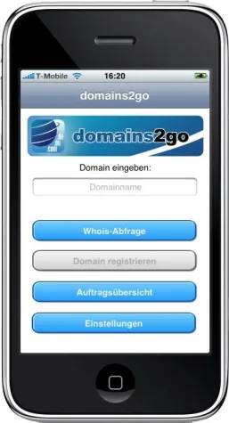 Domain-Management macht mobil - domains2go ab sofort im App Store Bild: Domain-Management macht mobil - domains2go ab sofort im App Store