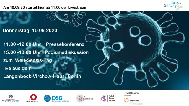 Bild: Sepsis-Stiftung lädt zu PK und Podiumsdiskussion aus Anlass des bevorstehenden Welt-Sepsis-Tages ein