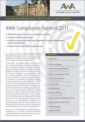 Bild: 1. AWA Compliance Summit