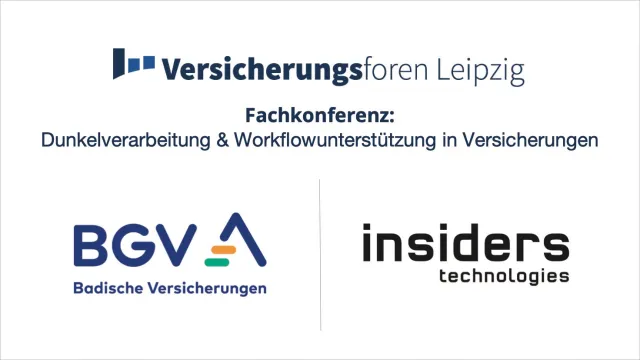 BGV und Insiders Technologies: KI-gestützte Dunkelverarbeitung steigert Effizienz in Versicherungsprozessen Bild: BGV und Insiders Technologies: KI-gestützte Dunkelverarbeitung steigert Effizienz in Versicherungsprozessen
