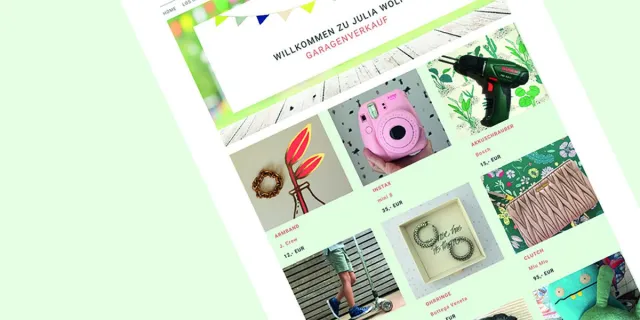 Der erste Onlineshop für den Verkauf von preloved Items innerhalb von Freundinnen-Communities Bild: Der erste Onlineshop für den Verkauf von preloved Items innerhalb von Freundinnen-Communities