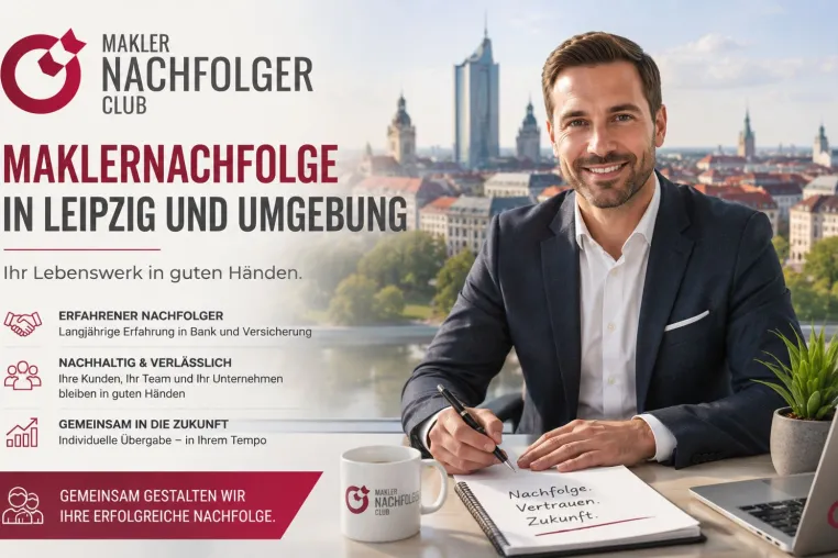 Bild: Maklernachfolge in Leipzig und Umgebung: Qualifizierter Nachfolger sucht Maklerunternehmen oder Bestände