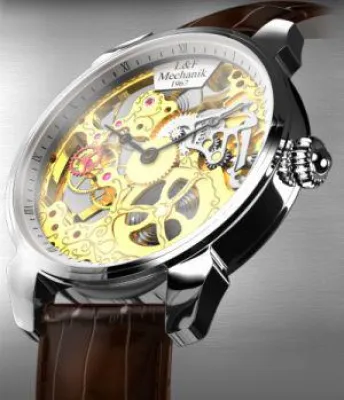 Bild: Purist III - Die mechanische Skelettuhr von L&F Mechanik