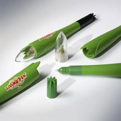 Lebender Stift - Mit dem Living Pen kommt der erste Kugelschreiber mit integrierter Pflanze auf den Markt Bild: Lebender Stift - Mit dem Living Pen kommt der erste Kugelschreiber mit integrierter Pflanze auf den Markt