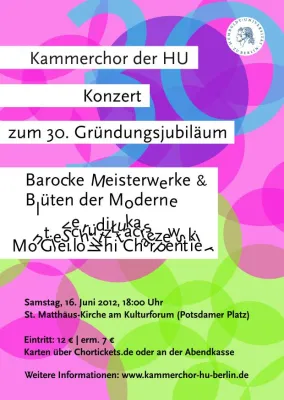Bild: Jubiläumskonzert: Happy Birthday - 30 Jahre Kammerchor der HU