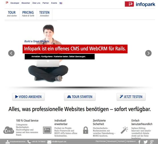 Bild: dkd Internet Service GmbH relauncht infopark.de