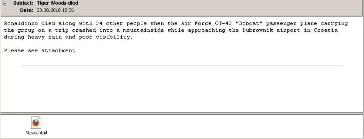 Als makabre Falschmeldung getarnte Virus-Mail: antispameurope warnt vor einer massiven Spamwelle.