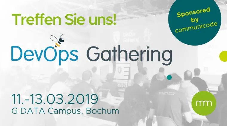 Bild: communicode ist Sponsor auf der DevOps Gathering 2019 in Bochum