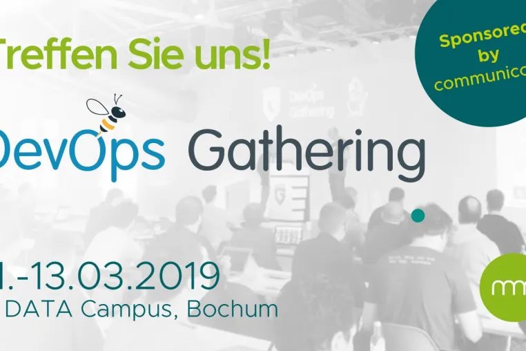 communicode ist Sponsor auf der DevOps Gathering 2019 in Bochum Bild: communicode ist Sponsor auf der DevOps Gathering 2019 in Bochum