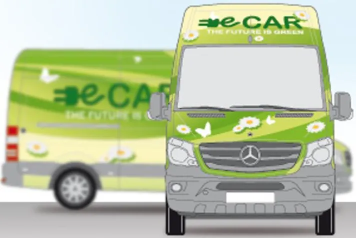 Bild: Car-wrapping für den neuen Sprinter