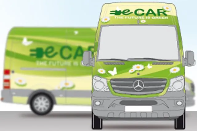 Bild: Car-wrapping für den neuen Sprinter