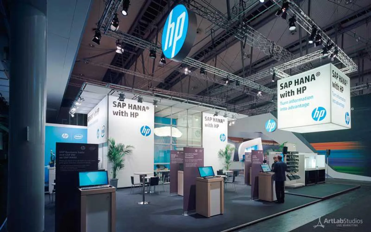 Messekonzept für Hewlett Packard (Foto: ArtLab Studios, frei zur Veröffentlichung)