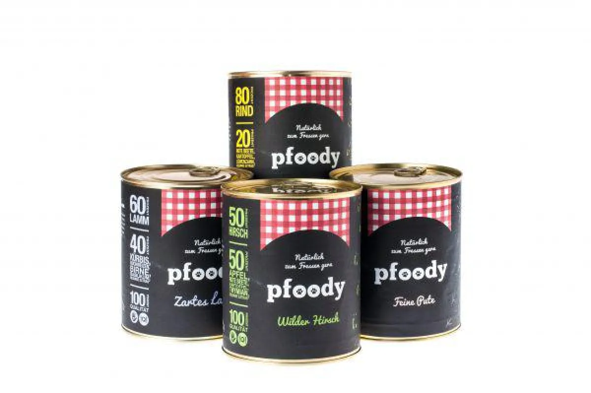 Pfoody-Lieblingsmenüs gibt es in vielen verschiedenen Sorten und jetzt auch vegan