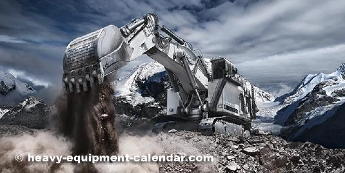 Liebherr R 9800 Miningbagger 800 Tonnen Einsatzgewicht und ein Löffelvolumen von 47,5 m³