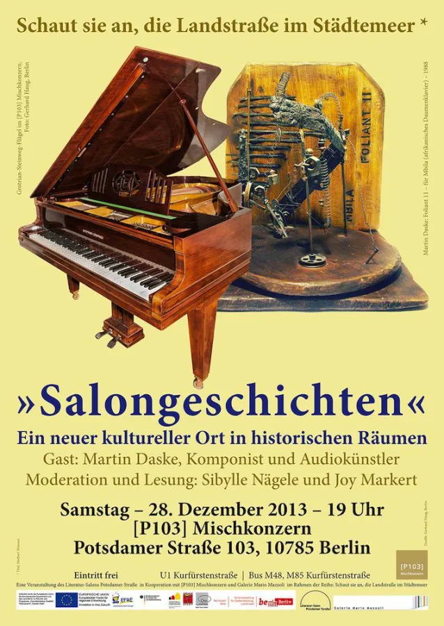 Plakat © Literatur-Salon Potsdamer Str /Grafik Gerhard Haug - Foto: Foliant 11_Martin Daske