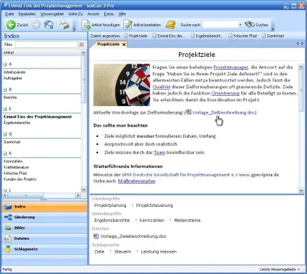 Bild: lexiCan 3.0 - Wissen sammeln, strukturieren und teilen wie in einer persönlichen Wikipedia