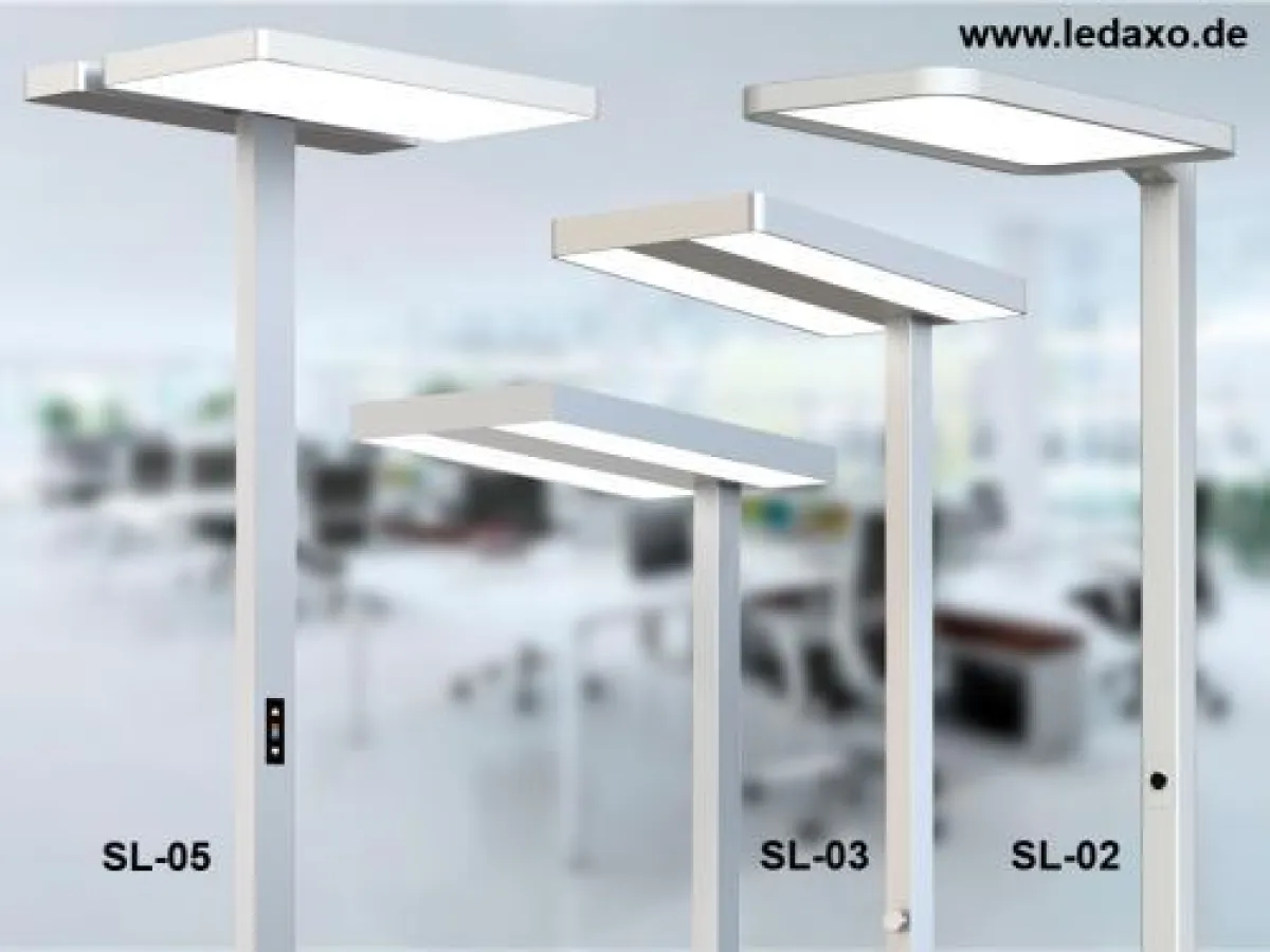 Neue Büro-Stehleuchten in LED-Technologie,  Copyright: LEDAXO GmbH & Co. KG