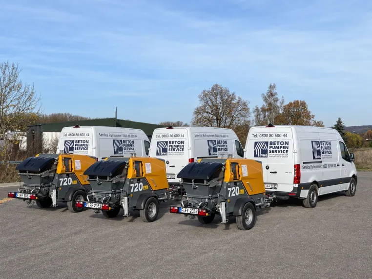BPS bringt Beton dorthin, wo er gebraucht wird – bis zu 150 Meter weit und 50 Meter hoch Bild: BPS bringt Beton dorthin, wo er gebraucht wird – bis zu 150 Meter weit und 50 Meter hoch