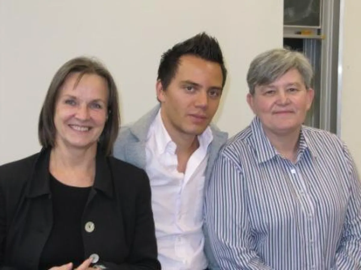 Dr. Siedler-Thul, Wolf-Thomas Karl und Fachlehrerin  Brita Moosmann