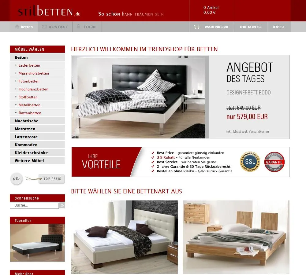 Betten-Shop - Stilbetten.de
