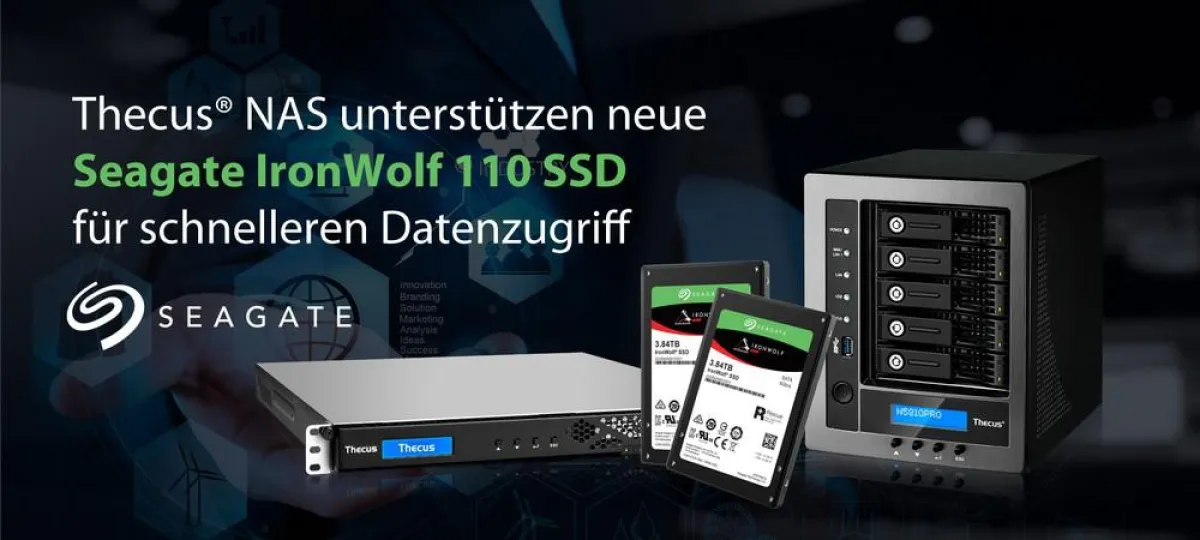 Thecus NAS unterstützen neue Seagate IronWolf 110 SSD