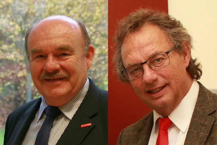 Bild: HWK-Präsident Klaus Repp und Landrat Manfred Michel an der Spitze der Regionalmanagement Mittelhessen GmbH
