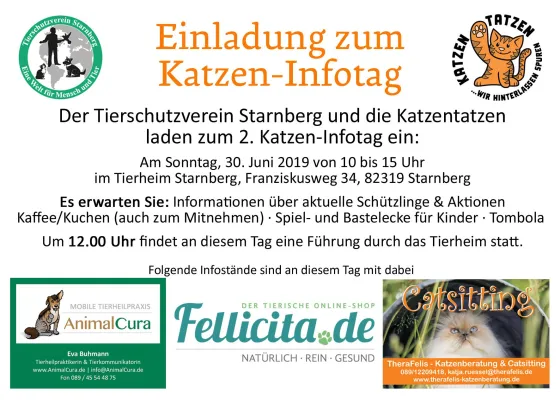 Bild: 2. Katzen-Infotag mit den Katzentatzen und dem Tierschutzverein Starnberg