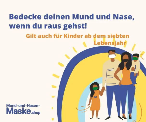 Bild: Maskenpflicht in Bayern gilt für alle Bürger ab dem siebten Lebensjahr. Besorgen Sie Ihre Maske