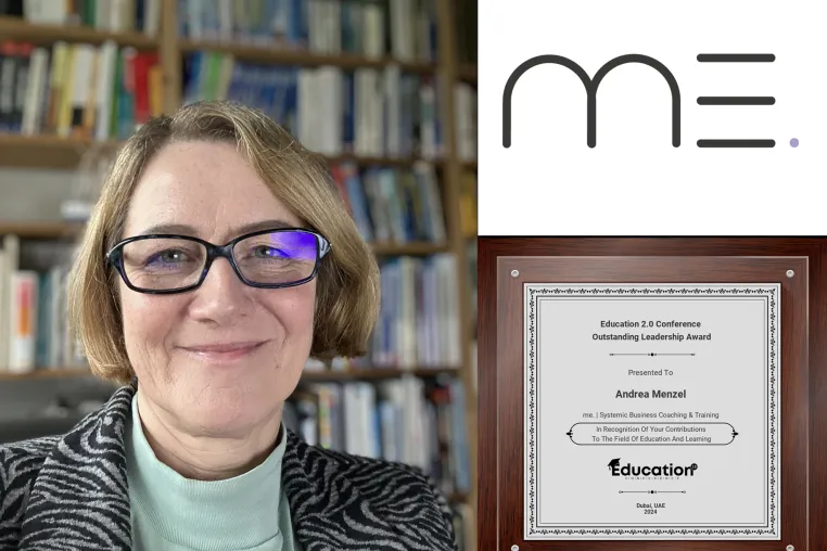 Bild: Andrea Menzel erhält Auszeichnung Outstanding Leadership Award