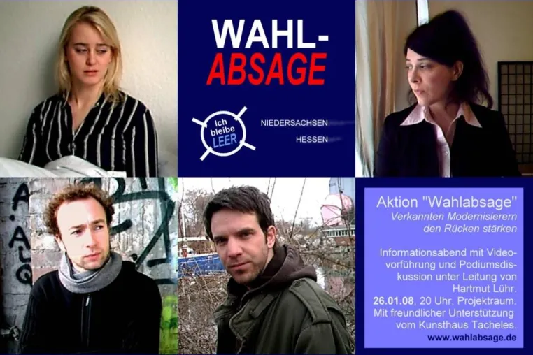 Bild: Die Aktion `Wahlabsage´ will verkannten Modernisierern der Demokratie den Rücken stärken
