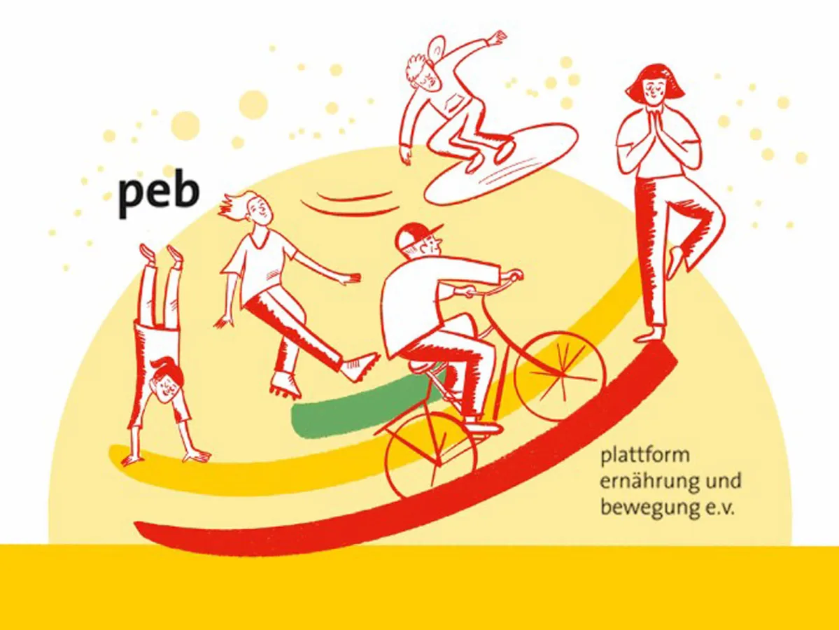 peb bietet Familien und allen, die für Kinder sorgen, einen reichen Fundus an Bewegungsspielen. (© Plattform Ernährung und Bewegung e. V. (peb) | www.annelehmann.de)