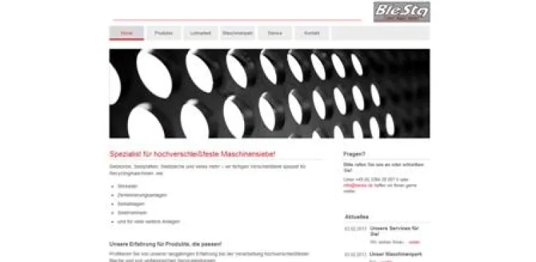 BleSta GmbH geht mit neuer Internetpräsenz online Bild: BleSta GmbH geht mit neuer Internetpräsenz online
