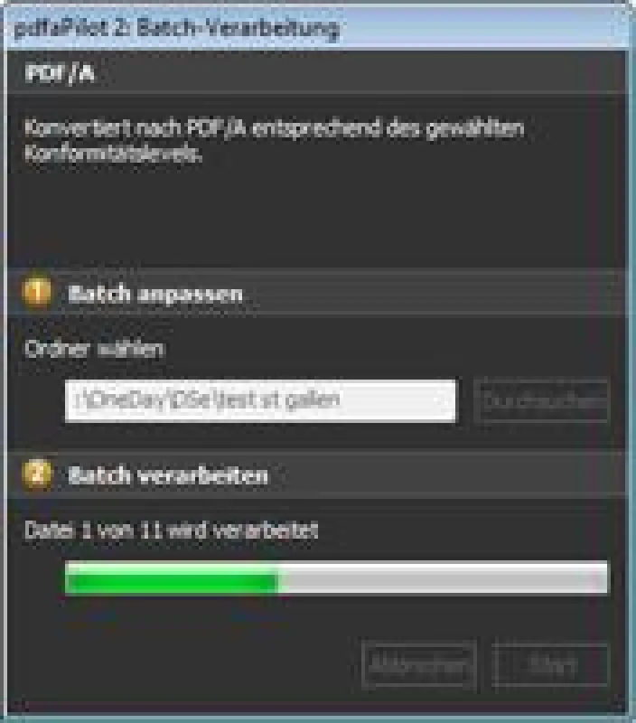 pdfaPilot 2: Batch-Verarbeitung