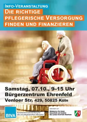 Bild: Vorträge: Die richtige pflegerische Versorgung finden und finanzieren, 7.10.2017, Köln Ehrenfeld