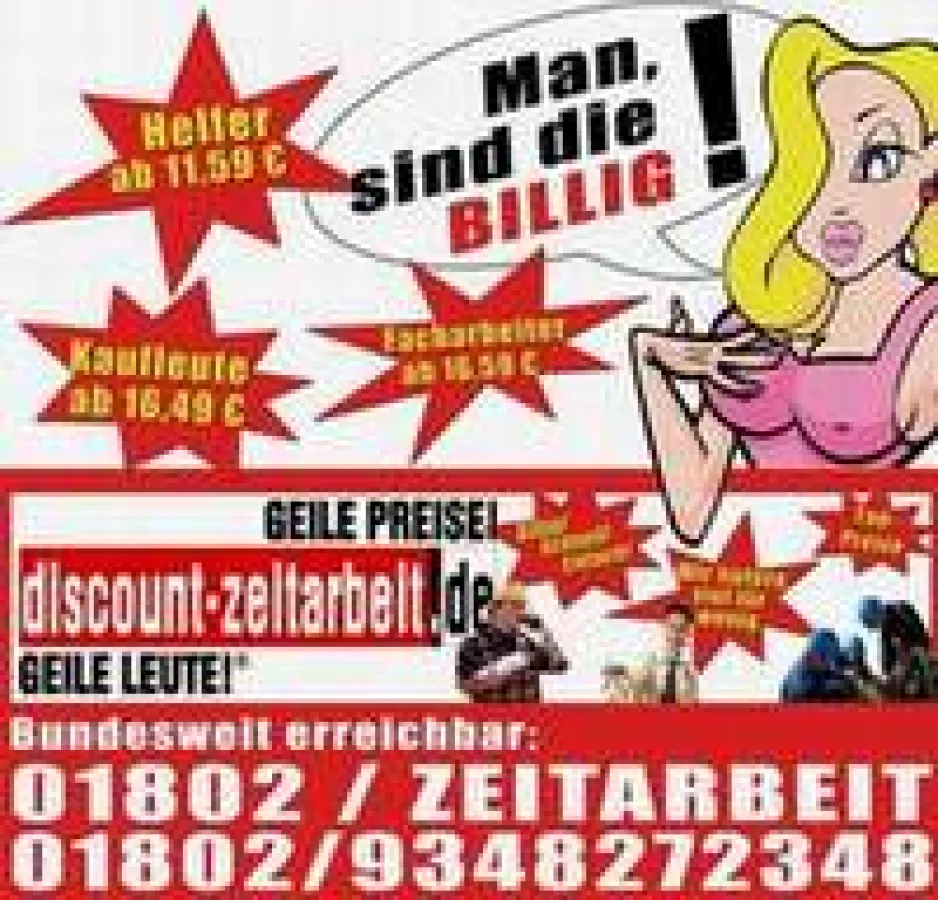 www.discount-zeitarbeit.de Logo Presse Zeitarbeit einfach schnell billig