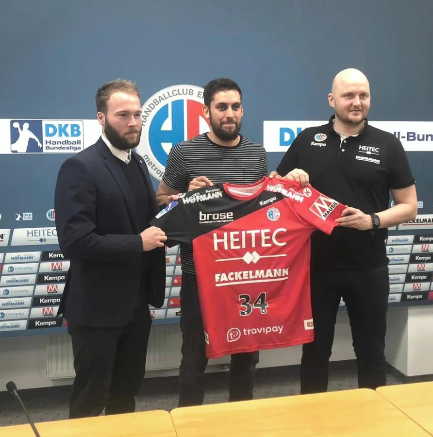 (Ricco Wolf, HC Erlangen, Jocki_Foto): Quentin Minel verstärkt ab nächster Saison den HC Erlangen